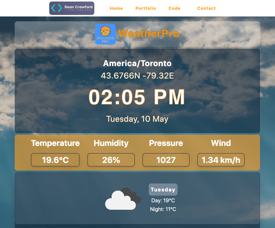 WeatherPro App 1